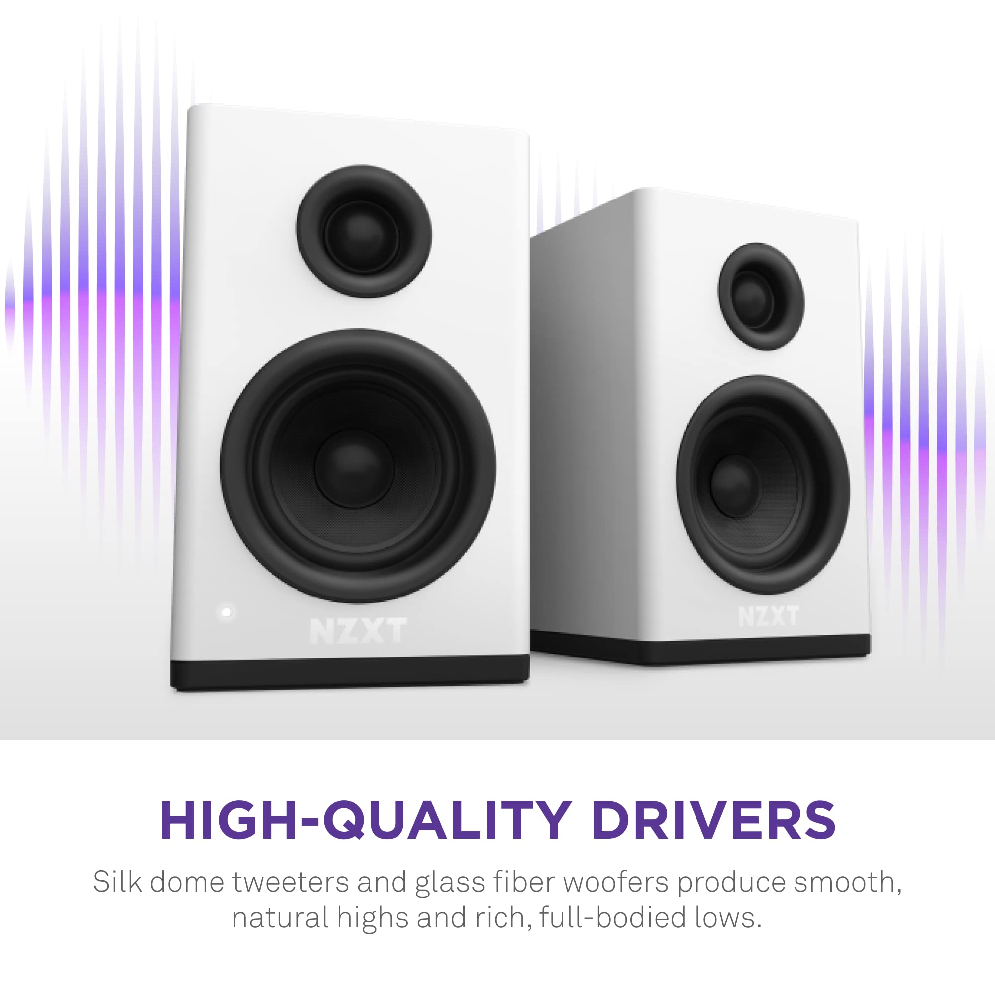 NZXT Głośniki Relay PC Gaming Desktop - Konstrukcja półkowa